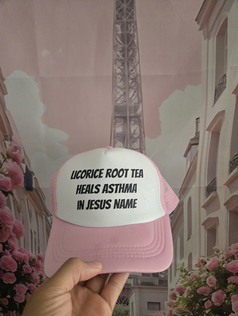 Healing Pink & White Hat